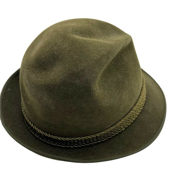 Vintage Mimrof Mens Green Felt Oktoberfest Fitted Classic Tyrolean Hat Size 7 - Picture 3 of 12